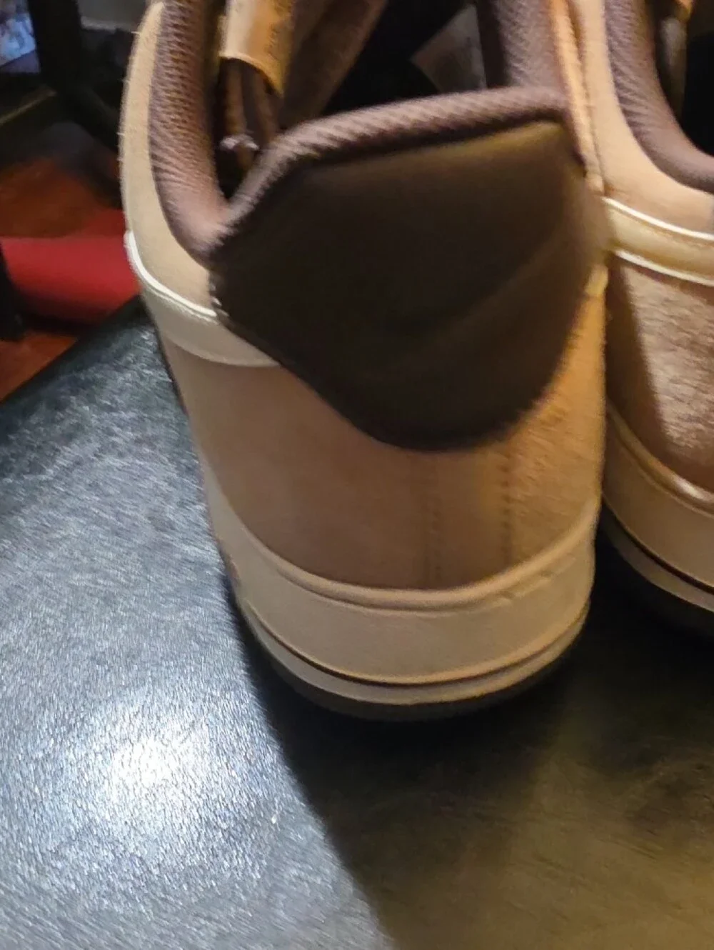 Nike Men’s Low-Top Sneakers in Brown and Cream